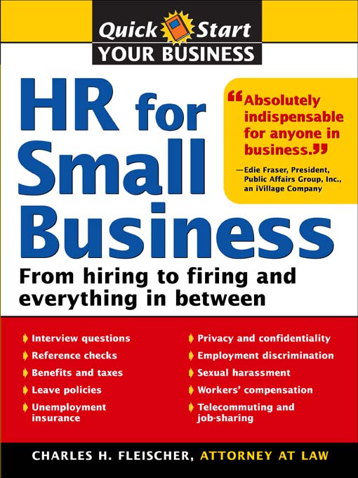 Title details for HR for Small Business by Charles H. Fleischer - Available